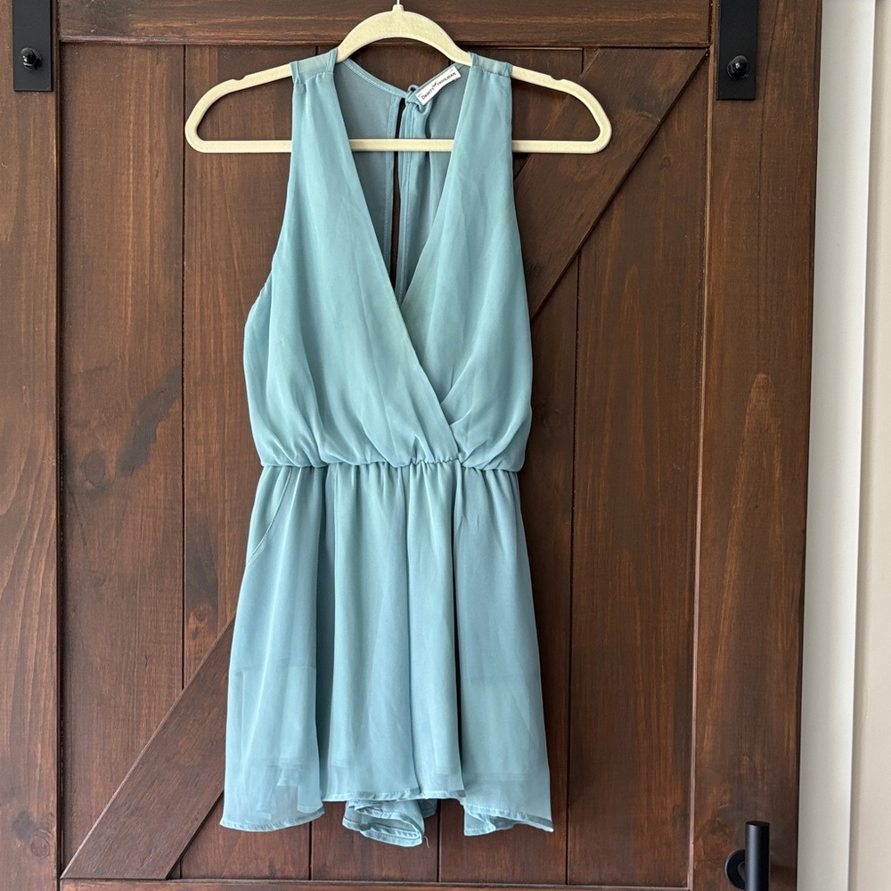 Dainty Hooligan Light Blue Sleeveless Romper (3/$20)